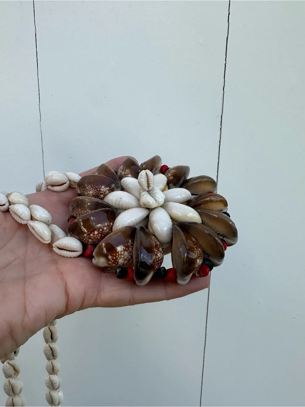 Hidden Fire Shell Pendant Necklace